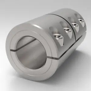 35mm X 35mm Metric Rigid Shaft Coupling One-Piece Split Clamp-Type, SS