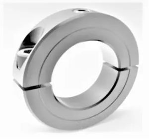 2 pc. split, 40MM ID stainless clamp collar with additional M10 set screw