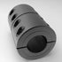 Three-piece black oxide steel clamp rigid coupling for 5/8" shafts | 5/8" x 5/8" Steel (Black Oxide) Three-Piece Clamp Rigid Shaft Coupling | 5L010010T