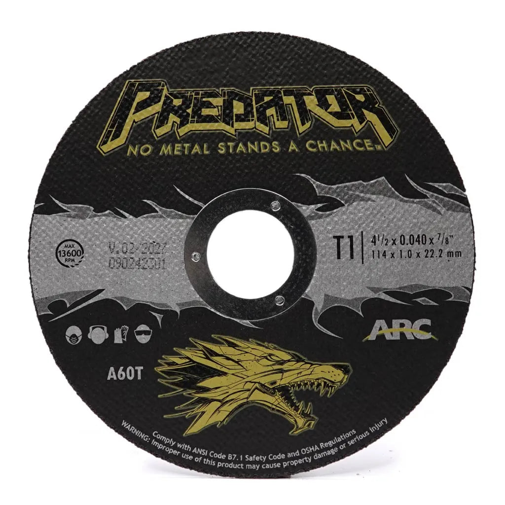 4-1/2" x .04" x 7/8" Ceramic Blend (60g) - Type 1 A60T Cut-Off Abrasive Wheel