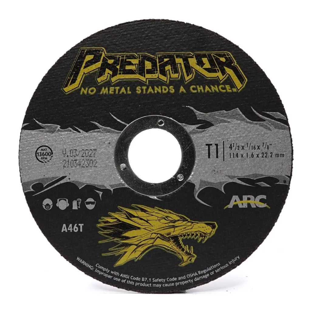 4-1/2" x 1/16" x 7/8" Ceramic Blend (46g) - Type 1 A46T Cut-Off Abrasive Wheel