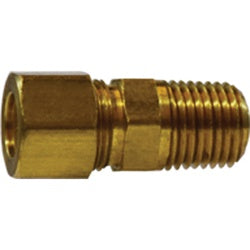 Compression end to male NPT thread brass ball check valve - 