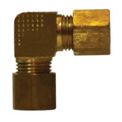 Brass compression 90-degree union elbow, both ports are compression connections - 65 3/4 Elbow
