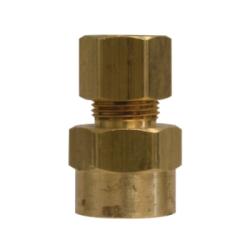 Compression to female NPT brass coupling - 66 1/8 x 1/8 Female Coupling