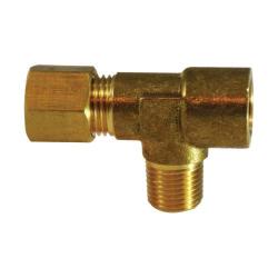 Solid brass metal tee engineered for stable and reliable fluid distribution – 75BO 1/4 x 1/8 x 1/8 Tee Universal Branch.