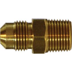 Male flared connection to male NPT pipe thread brass SAE 45-degree flare half union fitting - 408 5/8 X 1/2 Half Union
