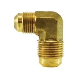 SAE 45-degree flared brass 90-degree reducing elbow fitting - 507 3/4 x 1/2 Reducing Elbow
