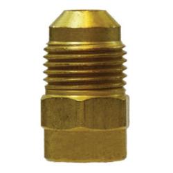 Female flared to male flared brass reducer fitting - 601 Pipe Reducer 1/4 Female Flared x 1/2  45° Male Flared