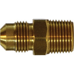 Male SAE 45-degree flared to male NPT pipe thread with tap port - 408 With Tap 3/8 x1/2 x 3/8 Tap Adapter