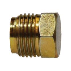 Inverted flared brass plug fitting - 39 Inverted 1/4 Plug
