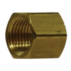 Female NPT pipe thread brass barstock pipe cap fitting - 108 1/8 Cap
