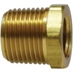 Durable hexagonal reducing bushing, 1 x 1/2 inch, model 110