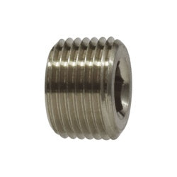 Durable 1/8″ MNPT countersunk plug for piping, 109AL