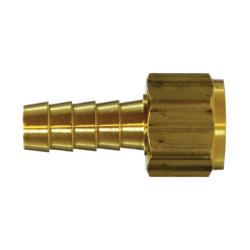 Hose barbed to female NPT pipe thread brass swivel adapter fitting with an O-Ring seal gasket - 129 Universal Fitting Standard 3/16 x 1/8 Barb