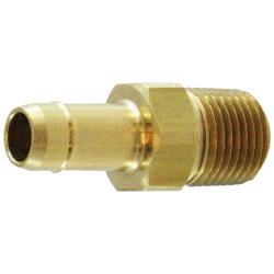 Compact 129BM 1/4 x 1/4 single mini barb ideal for small-scale tubing applications in industrial or laboratory setups – 129BM 1/4 x 1/4 Single Mini Barb