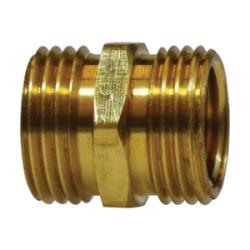 lead-free garden hose adapter with dual male hose threads and female pipe thread 3/4 Male Garden Hose x 3/4 Male Garden Hose x1/2 Female Pipe Thread Lead-Free Adapter