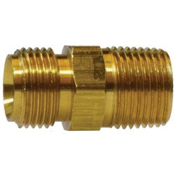 A brass weldable pipe fitting with threaded connections – 654 3/8 x 1/2 Weld Union