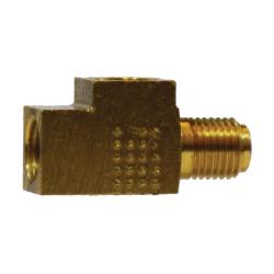 Precision-machined towed trailer brake tee featuring an inverted flare connection – 127BT05 3/16 (9/16-18) X Towed Trailer Brake Tee Inverted Flared Seat.