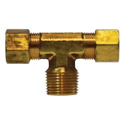 Compression connections on the run and male pipe thread (MPT) on the branch - 72 3/16 x 1/8 Tee