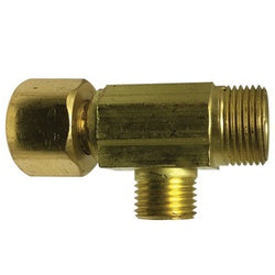 Brass plumbing fitting - Lead Free 3/8 x 3/8 x 3/8 Swivel Tee