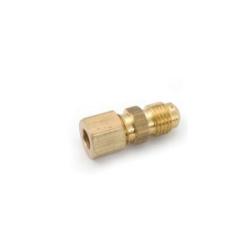Lead-free 7408FC brass compression flared fitting, 1/4 x 1/4 inch – Lead-Free 7408FC 1/4 x 1/4 Compression Flared