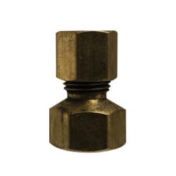 Lead-free 797 brass adapter fitting, 3/8 inch female compression x 1/4 inch compression – Lead-Free 797 3/8 Female Compression x 1/4 Compression