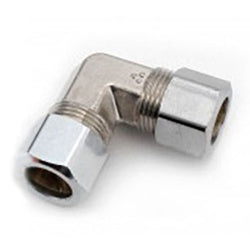 Lead-free 765 reducing chrome-plated brass 5/8 x 3/8 inch compression elbow for plumbing connections – Lead-Free 765 Reducing Chrome-Plated 5/8 x 3/8 Compression Elbow
