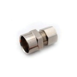 Lead-free 766SCP chrome-plated brass sweat adapter, 3/8 x 5/8 inch for plumbing connections – Lead-Free 766SCP 3/8 x 5/8 Sweat Adapter
