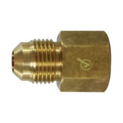 Lead-free brass female coupling for connecting 1/4-inch to 1/2-inch tubing – Lead-Free 7406 1/4 x 1/2 Female Coupling