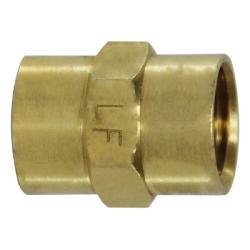 Lead-free inline pipe connector Lead-Free 7103 1/4 Coupling