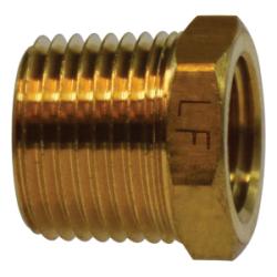 Lead-free plug for sealing pipe ends Lead-Free 7110 1/2 x 3/8 Hex Bushing
