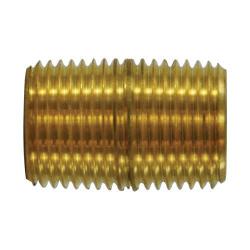 Close brass nipple with male NPT pipe thread on both ends - Lead-Free 7112 1/2 Close Nipple