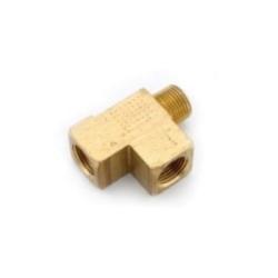Lead-free brass barstock street tee fitting featuring female NPT branch connection and male NPT to female NPT run connection - Lead-Free 7127 3/4 Street Tee