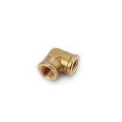 Brass reducing elbow fitting, with female iron pipe thread connections on both ends - Lead-Free 7100r 3/8 x 1/4 Reducing Elbow