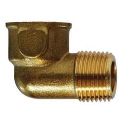 Brass 90-degree street elbow fitting, with female iron pipe thread to male iron pipe thread - Lead-Free 7116f 1/2 Forged Street Elbow