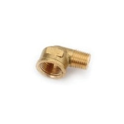 Brass 90-degree reducing street elbow fitting with female iron pipe thread to male iron pipe thread - Lead-Free 7128 1/4 x 1/8 Reducing Street Elbow