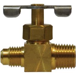 Brass valve with threaded connection - Lead-Free 71104 SAE 1/4 x 1/4 Needle Valve