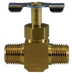 Brass valve with threaded connection - Lead-Free 7110 Pipe 1/4 Needle Valve