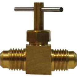 Brass valve with threaded connection - Lead-Free 7115 SAE 1/4 x 1/4 Needle Valve