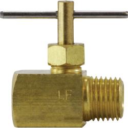 Brass valve with threaded connection - Lead-Free 7305 Pipe 1/8 Needle Valve