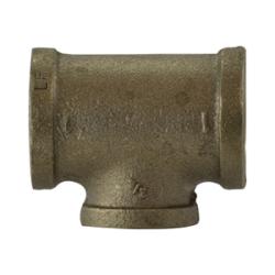 Precision-machined lead-free bronze reducing tee used for creating stepped pipe connections – Lead-Free 3/4 x 3/4 x 1/4 Red Bronze Red Tee