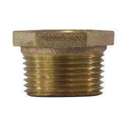 Hex-shaped red bronze reducing bushing 3/4 x 3/8 Red Bronze Hexagonal Bushing