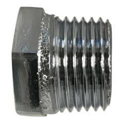 Threaded chrome-plated hex bushing 1/2 x 3/8 Chrome-Plated Hexagonal Bushing