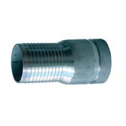 A stainless steel Victaulic crimplok comb nipple, with barbed hose connections - 3 Combination Nipple Victaulic Stainless Steel