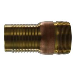 Brass combination nipple with 1 inch connection for lightweight plumbing and industrial applications – 1 Combination Nipple Brass