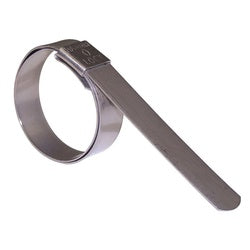 Stainless Steel Hammerlock Stain Center Punch Clamp, a heavy-duty clamp designed for high-pressure hose and fitting applications - 13/16 Hammer Lock Stain 3/8 Wide