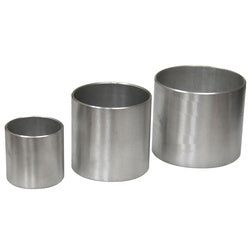 A cylindrical stainless steel crimp sleeve with a visible wall thickness. - 2 x 2-11/16 Crimplok Crimp Sleevess 304-Short