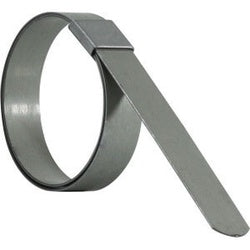 Heavy-duty preformed steel clamp, used for securely fastening hoses, tubing, or piping - 4-1/2 Galvanized F Series