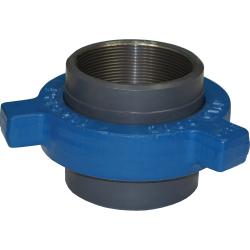 Durable Hammer Union 206 featuring National Pipe Thread male x female ends and wing nut for oilfield and industrial piping systems – 1 Hammer Union-206 National Pipe Thread Connection with Male x Female x Wing Nut
