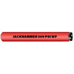 Jackhammer hose, 1" diameter, rated 300 PSI, red, 50-foot length for heavy-duty pneumatic tools + 1" Jackhammer Hose 300 PSI Red 50'
